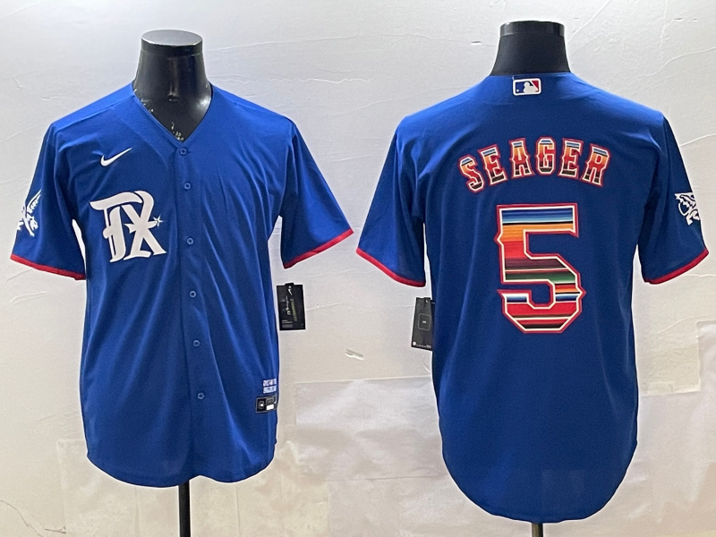 Men's Texas Rangers Corey Seager #5 Royal Jersey